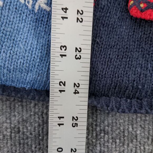 Capacity Womens Full Zip Christmas Sweater Cardigan Size M Blue Bulbs - Picture 5 of 11